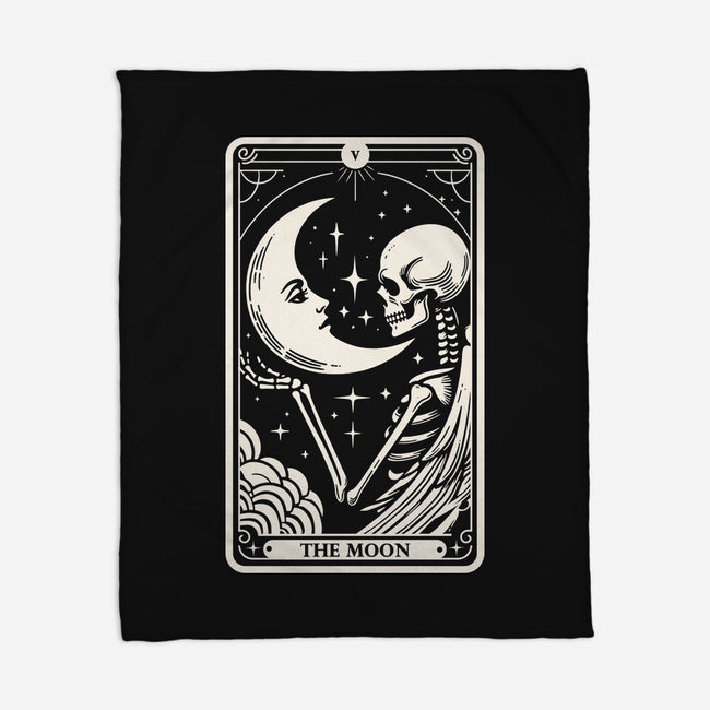 The Moon Tarot Skull-None-Fleece-Blanket-Eoli Studio