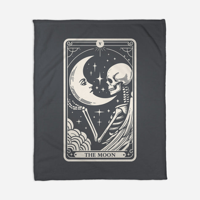 The Moon Tarot Skull-None-Fleece-Blanket-Eoli Studio