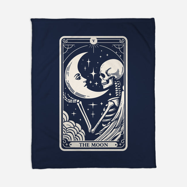 The Moon Tarot Skull-None-Fleece-Blanket-Eoli Studio