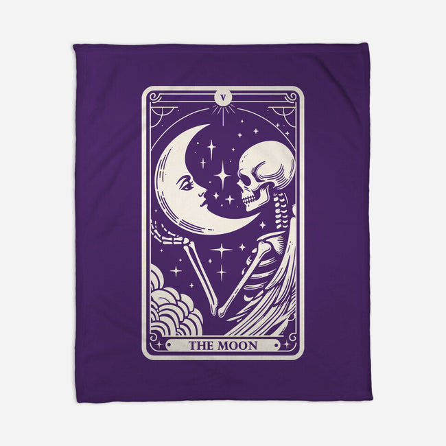 The Moon Tarot Skull-None-Fleece-Blanket-Eoli Studio
