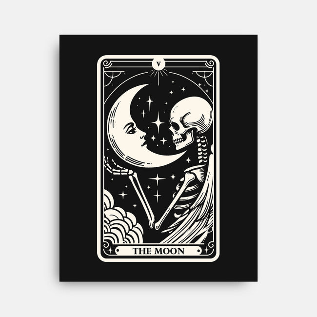 The Moon Tarot Skull-None-Stretched-Canvas-Eoli Studio
