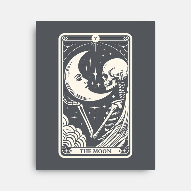 The Moon Tarot Skull-None-Stretched-Canvas-Eoli Studio