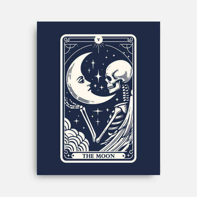 The Moon Tarot Skull-None-Stretched-Canvas-Eoli Studio