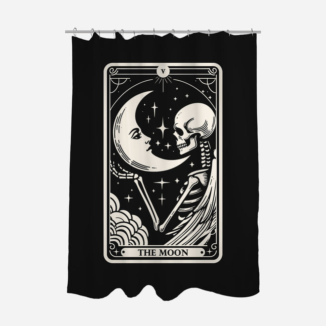 The Moon Tarot Skull-None-Polyester-Shower Curtain-Eoli Studio