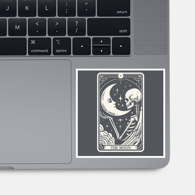 The Moon Tarot Skull-None-Glossy-Sticker-Eoli Studio