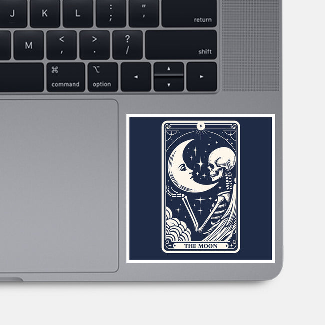 The Moon Tarot Skull-None-Glossy-Sticker-Eoli Studio
