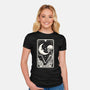 The Moon Tarot Skull-Womens-Fitted-Tee-Eoli Studio