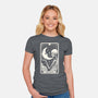 The Moon Tarot Skull-Womens-Fitted-Tee-Eoli Studio