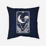 The Moon Tarot Skull-None-Removable Cover w Insert-Throw Pillow-Eoli Studio