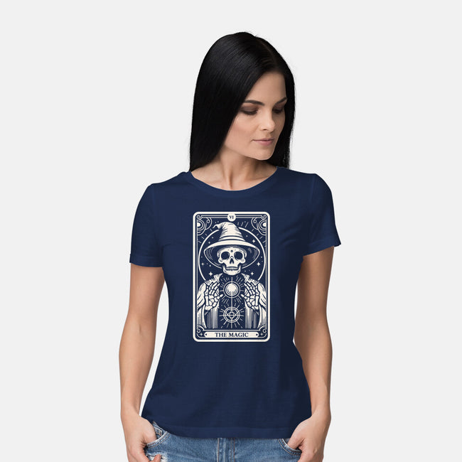 The Magic Tarot Skull-Womens-Basic-Tee-Eoli Studio