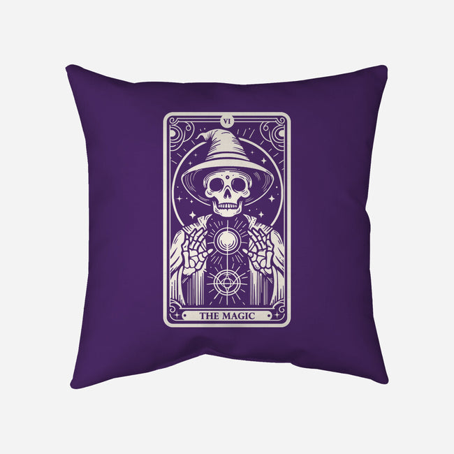 The Magic Tarot Skull-None-Removable Cover w Insert-Throw Pillow-Eoli Studio