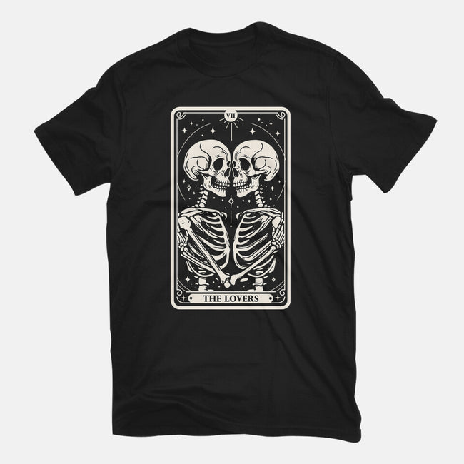 The Lovers Tarot Skull-Unisex-Basic-Tee-Eoli Studio