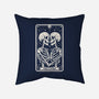 The Lovers Tarot Skull-None-Removable Cover w Insert-Throw Pillow-Eoli Studio