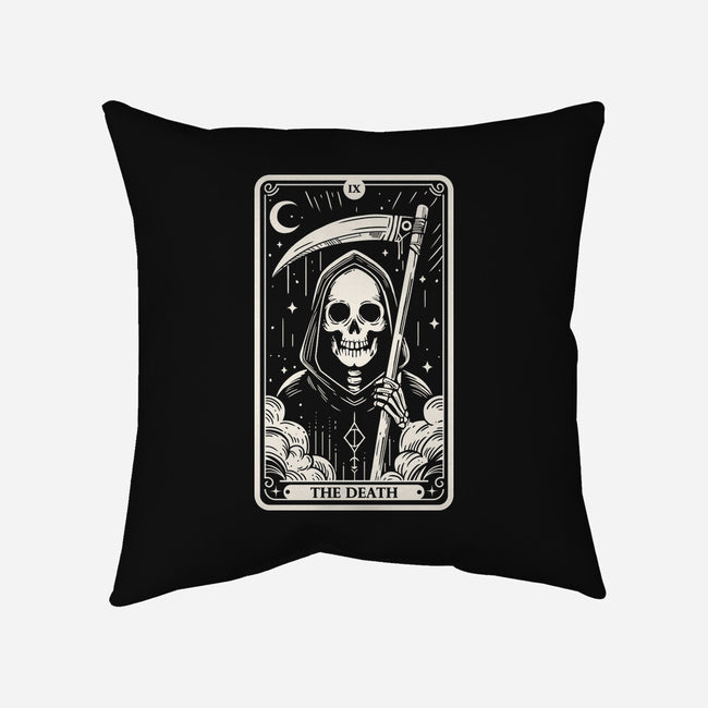 The Death Tarot Skull-None-Removable Cover w Insert-Throw Pillow-Eoli Studio