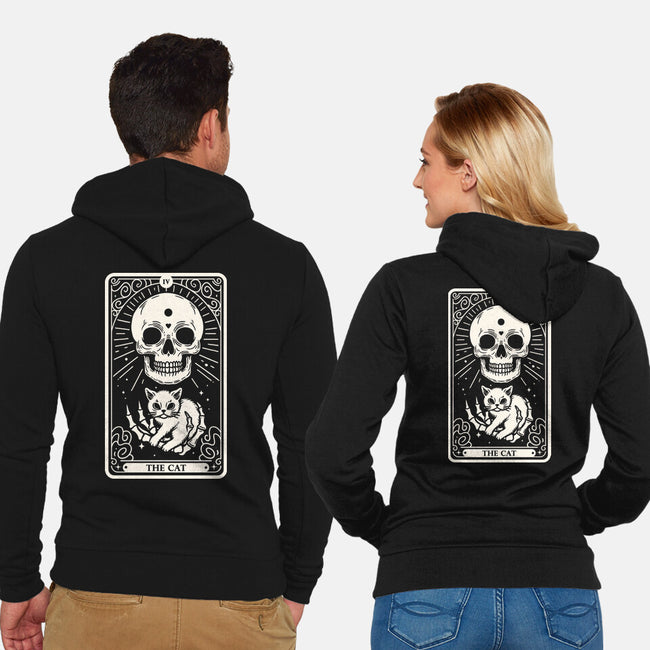 The Cat Tarot Skull-Unisex-Zip-Up-Sweatshirt-Eoli Studio