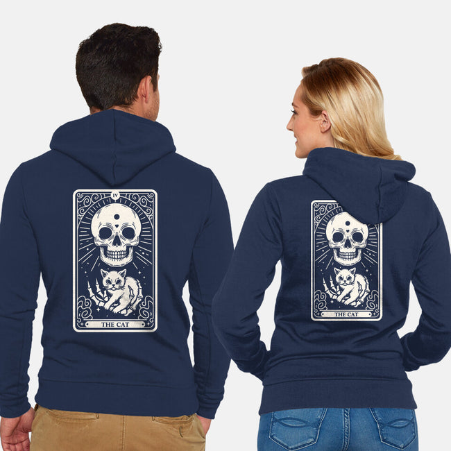 The Cat Tarot Skull-Unisex-Zip-Up-Sweatshirt-Eoli Studio