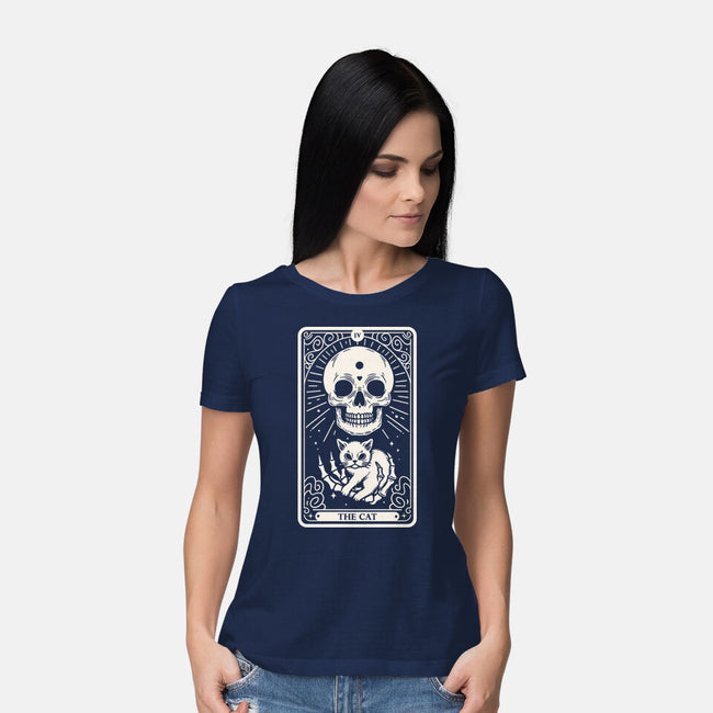 The Cat Tarot Skull-Womens-Basic-Tee-Eoli Studio