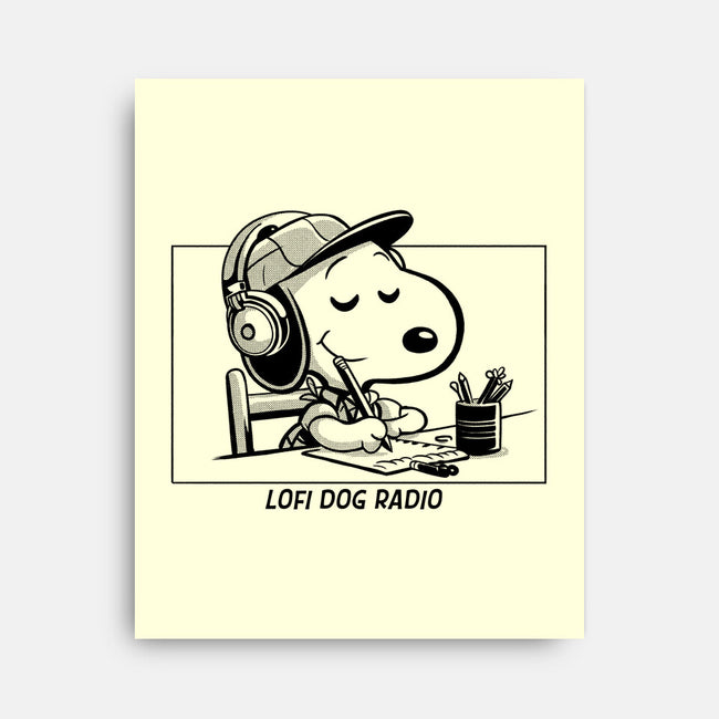 Lofi Dog Radio-None-Stretched-Canvas-Eoli Studio