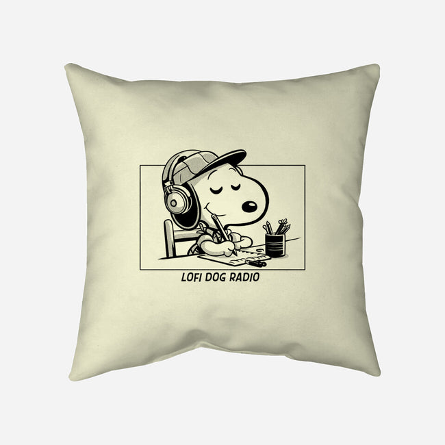 Lofi Dog Radio-None-Removable Cover w Insert-Throw Pillow-Eoli Studio