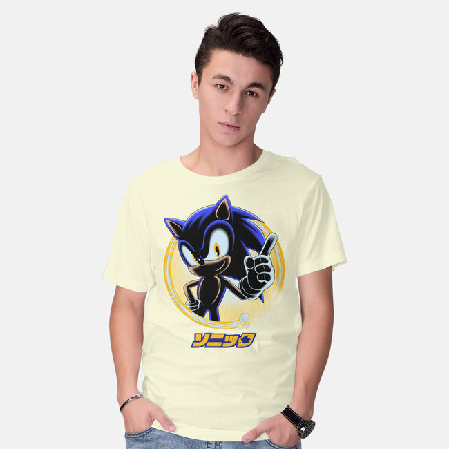 Blue Hedgehog-Mens-Basic-Tee-rmatix