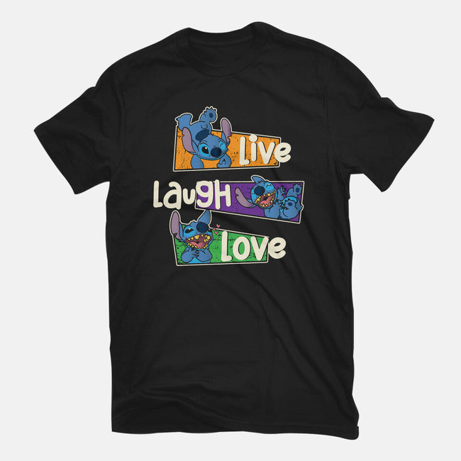 Live Laugh And Love Stitch-Unisex-Basic-Tee-turborat14