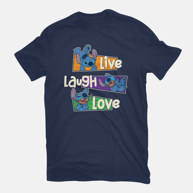 Live Laugh And Love Stitch-Womens-Basic-Tee-turborat14