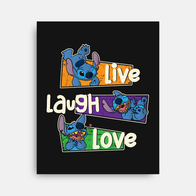 Live Laugh And Love Stitch-None-Stretched-Canvas-turborat14