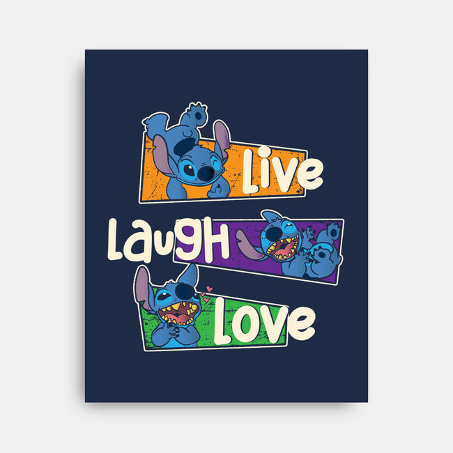 Live Laugh And Love Stitch-None-Stretched-Canvas-turborat14