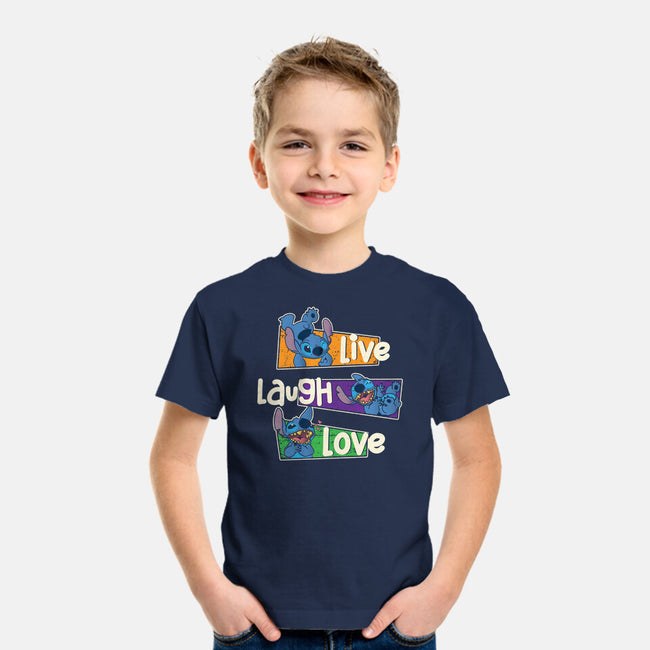 Live Laugh And Love Stitch-Youth-Basic-Tee-turborat14