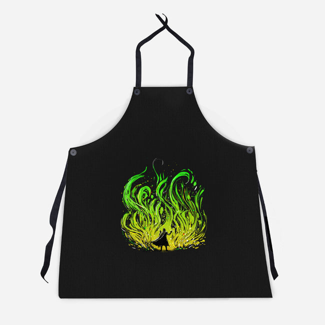 Dark Side Of The Garden-Unisex-Kitchen-Apron-kharmazero