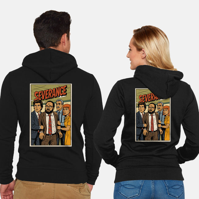Severance Comics-Unisex-Zip-Up-Sweatshirt-GedWorks