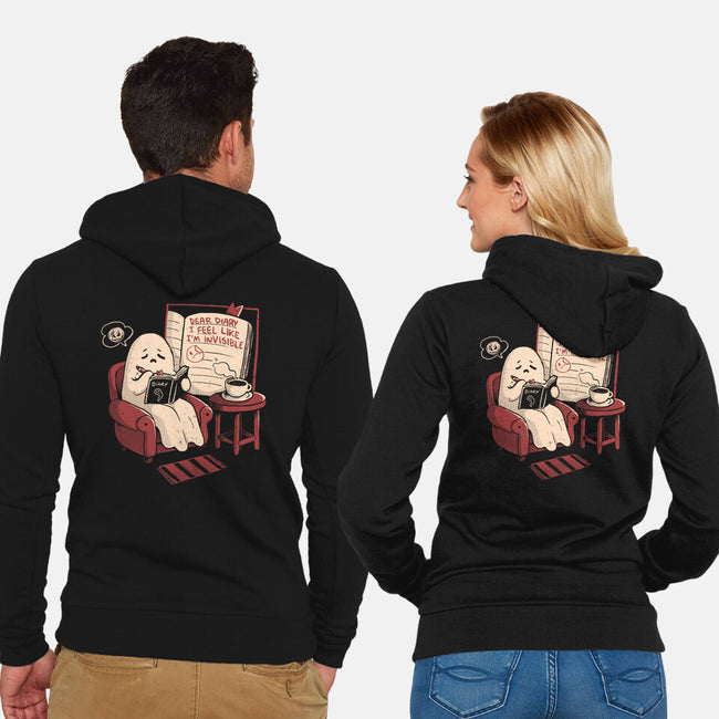 Feeling Invisible-Unisex-Zip-Up-Sweatshirt-eduely