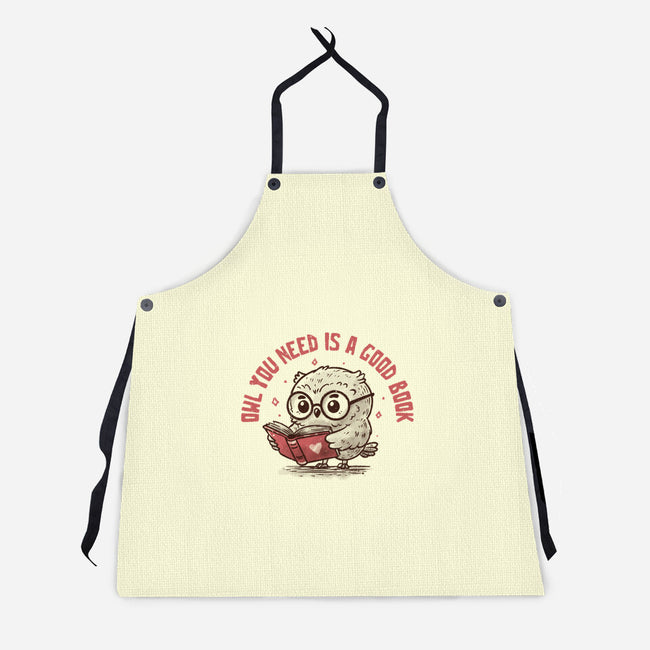 Owl You Need Is A Good Book-Unisex-Kitchen-Apron-koalastudio