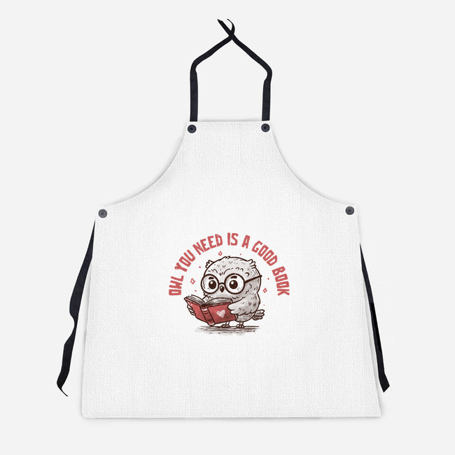 Owl You Need Is A Good Book-Unisex-Kitchen-Apron-koalastudio