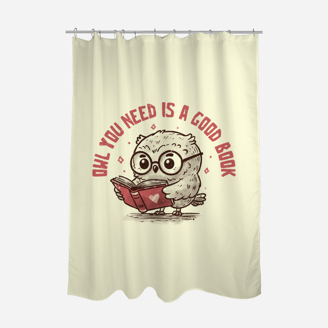 Owl You Need Is A Good Book-None-Polyester-Shower Curtain-koalastudio