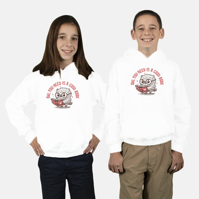 Owl You Need Is A Good Book-Youth-Pullover-Sweatshirt-koalastudio