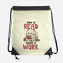 Born To Read Forced To Work-None-Drawstring-Bag-koalastudio