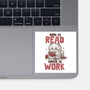 Born To Read Forced To Work-None-Glossy-Sticker-koalastudio