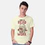 Born To Read Forced To Work-Mens-Basic-Tee-koalastudio