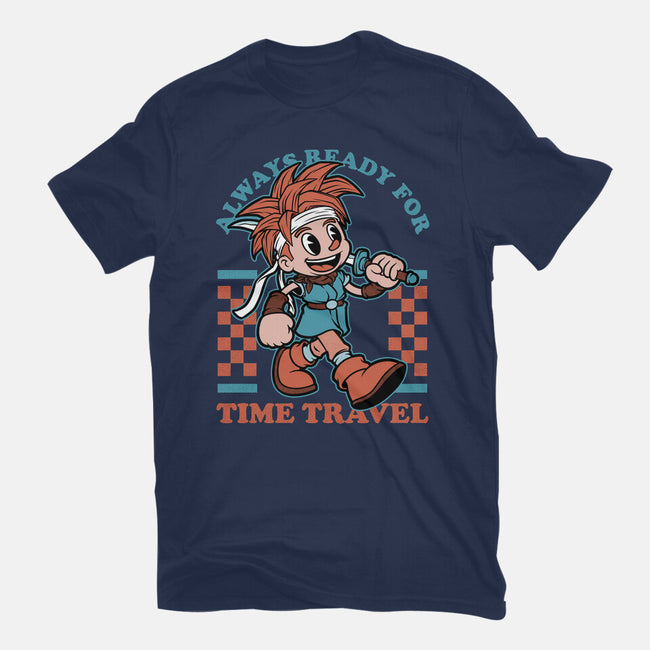 Game Mascot Time Travel Kid-Womens-Basic-Tee-Studio Mootant