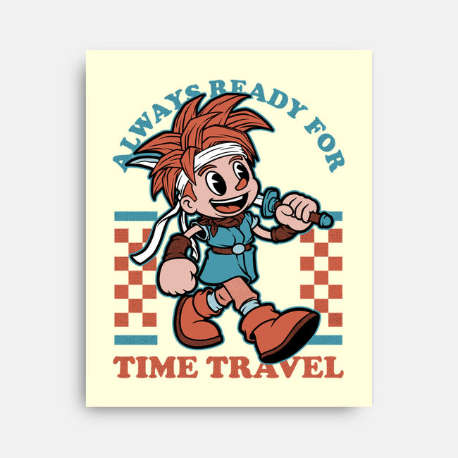 Game Mascot Time Travel Kid-None-Stretched-Canvas-Studio Mootant