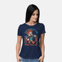 Game Mascot Time Travel Kid-Womens-Basic-Tee-Studio Mootant