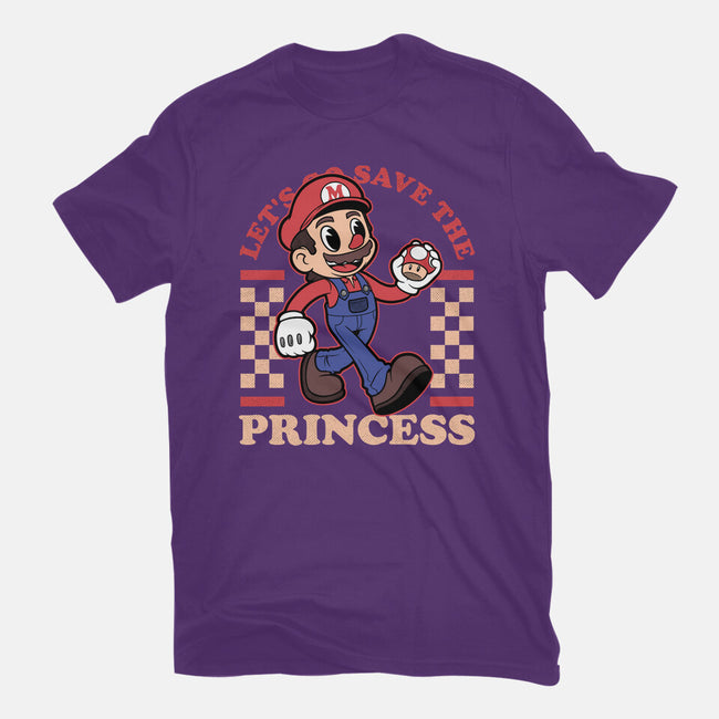 Game Mascot Mushroom Plumber-Womens-Basic-Tee-Studio Mootant