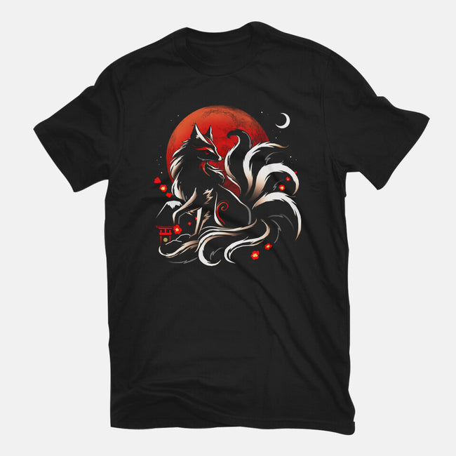 Kitsune Yokai-Womens-Basic-Tee-Vallina84