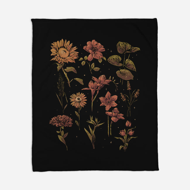 Twilight Botanica-None-Fleece-Blanket-eduely
