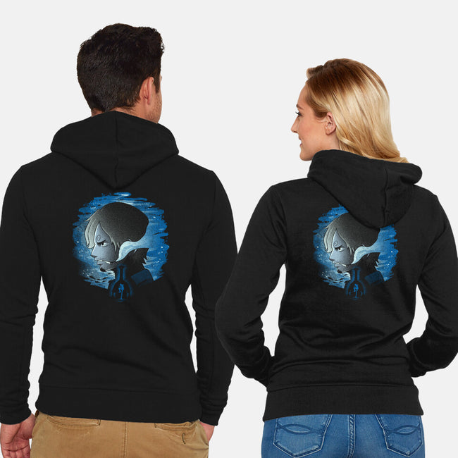 Strawhat Cook-Unisex-Zip-Up-Sweatshirt-grevalra