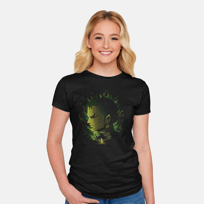 Strawhat Swordsman-Womens-Fitted-Tee-grevalra
