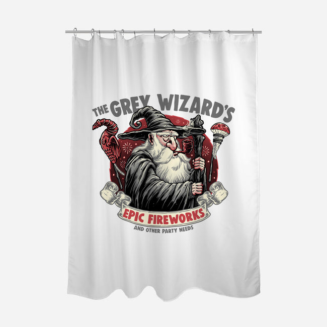 Grey Wizard Fireworks-None-Polyester-Shower Curtain-momma_gorilla
