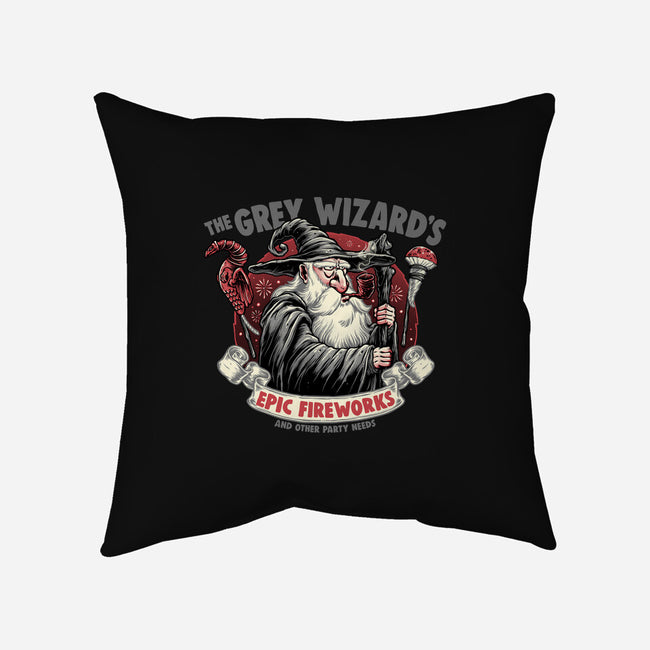 Grey Wizard Fireworks-None-Removable Cover w Insert-Throw Pillow-momma_gorilla