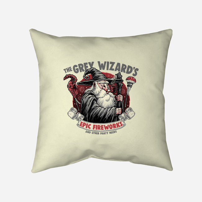 Grey Wizard Fireworks-None-Removable Cover w Insert-Throw Pillow-momma_gorilla